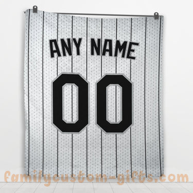Custom Premium Quilt Blanket Chicago Jersey Baseball Personalized Quilt Gifts for Her & Him